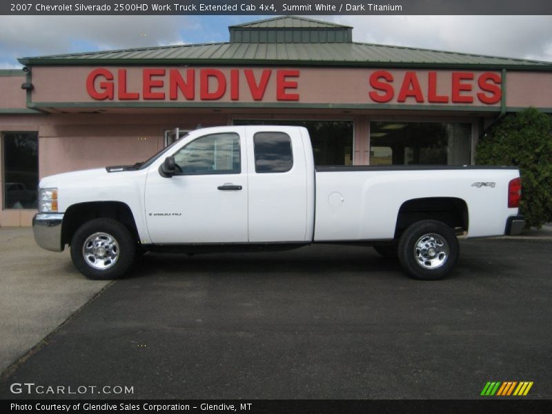 Summit White / Dark Titanium 2007 Chevrolet Silverado 2500HD Work Truck Extended Cab 4x4
