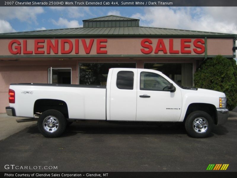 Summit White / Dark Titanium 2007 Chevrolet Silverado 2500HD Work Truck Extended Cab 4x4