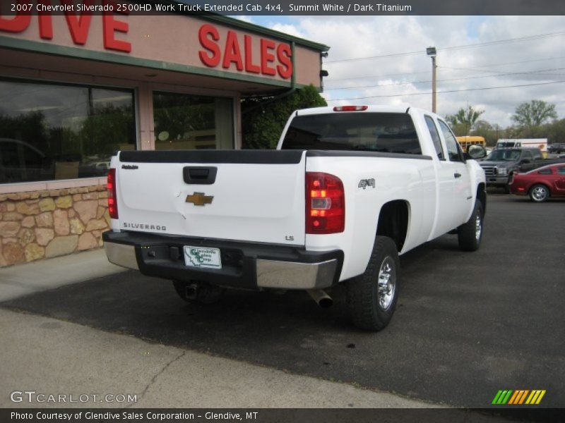 Summit White / Dark Titanium 2007 Chevrolet Silverado 2500HD Work Truck Extended Cab 4x4
