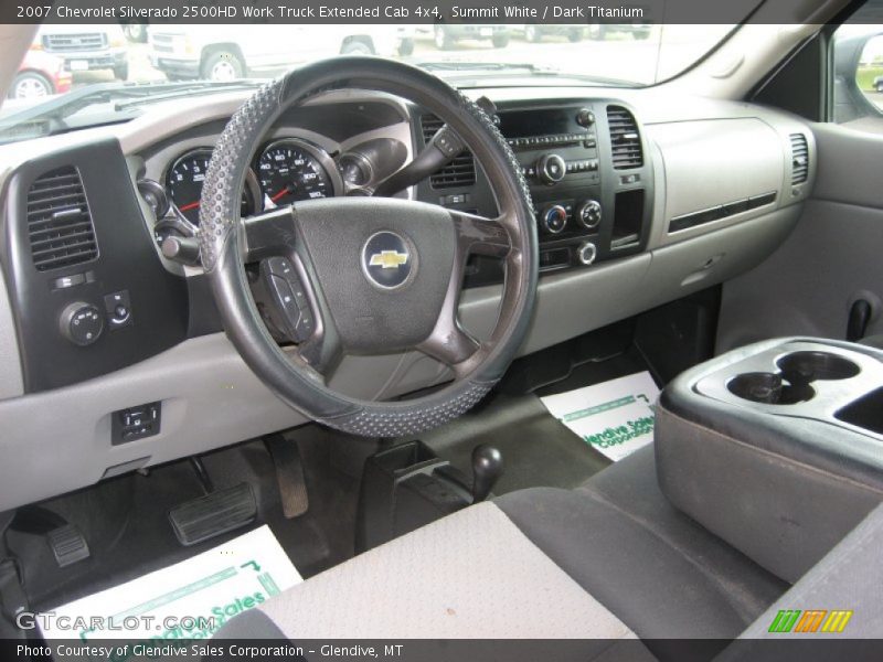 Summit White / Dark Titanium 2007 Chevrolet Silverado 2500HD Work Truck Extended Cab 4x4