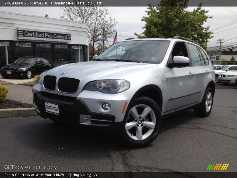 Titanium Silver Metallic / Black 2009 BMW X5 xDrive30i