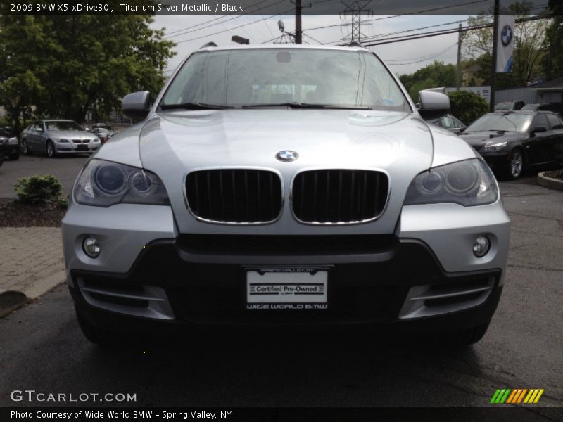 Titanium Silver Metallic / Black 2009 BMW X5 xDrive30i