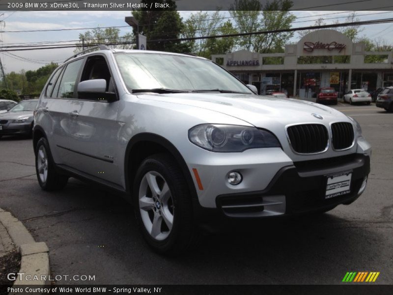 Titanium Silver Metallic / Black 2009 BMW X5 xDrive30i
