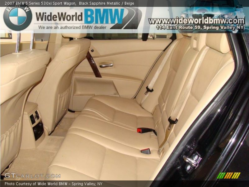 Black Sapphire Metallic / Beige 2007 BMW 5 Series 530xi Sport Wagon