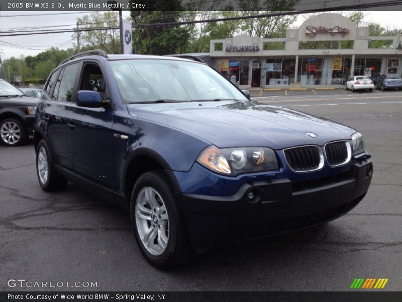 Mystic Blue Metallic / Grey 2005 BMW X3 3.0i