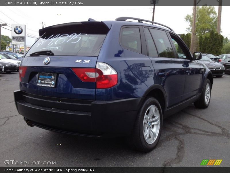 Mystic Blue Metallic / Grey 2005 BMW X3 3.0i