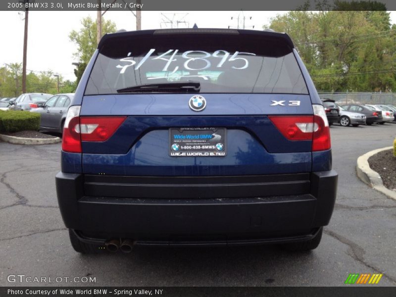 Mystic Blue Metallic / Grey 2005 BMW X3 3.0i