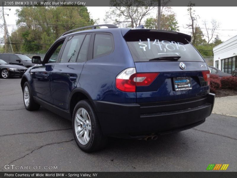 Mystic Blue Metallic / Grey 2005 BMW X3 3.0i