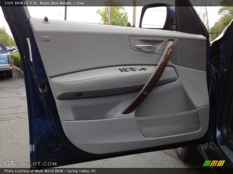 Mystic Blue Metallic / Grey 2005 BMW X3 3.0i