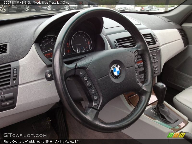 Mystic Blue Metallic / Grey 2005 BMW X3 3.0i