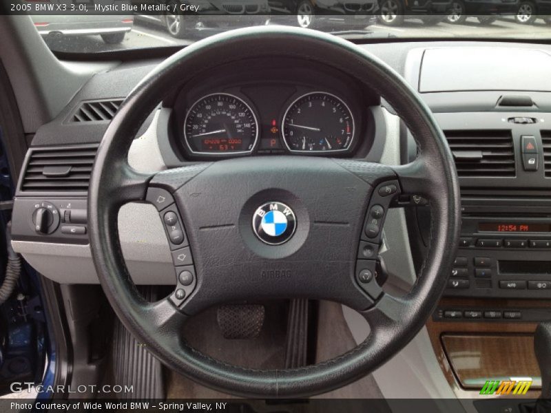 Mystic Blue Metallic / Grey 2005 BMW X3 3.0i
