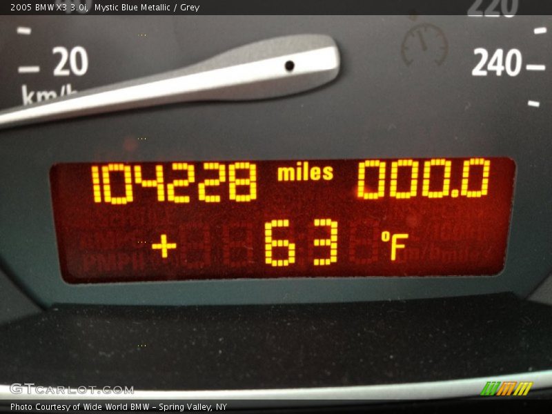 Mystic Blue Metallic / Grey 2005 BMW X3 3.0i