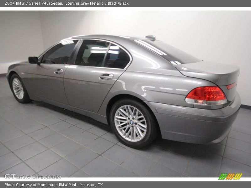 Sterling Grey Metallic / Black/Black 2004 BMW 7 Series 745i Sedan