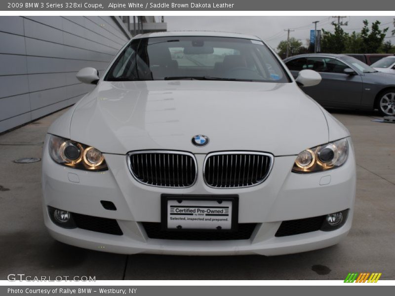 Alpine White / Saddle Brown Dakota Leather 2009 BMW 3 Series 328xi Coupe