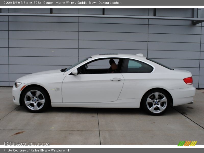 Alpine White / Saddle Brown Dakota Leather 2009 BMW 3 Series 328xi Coupe
