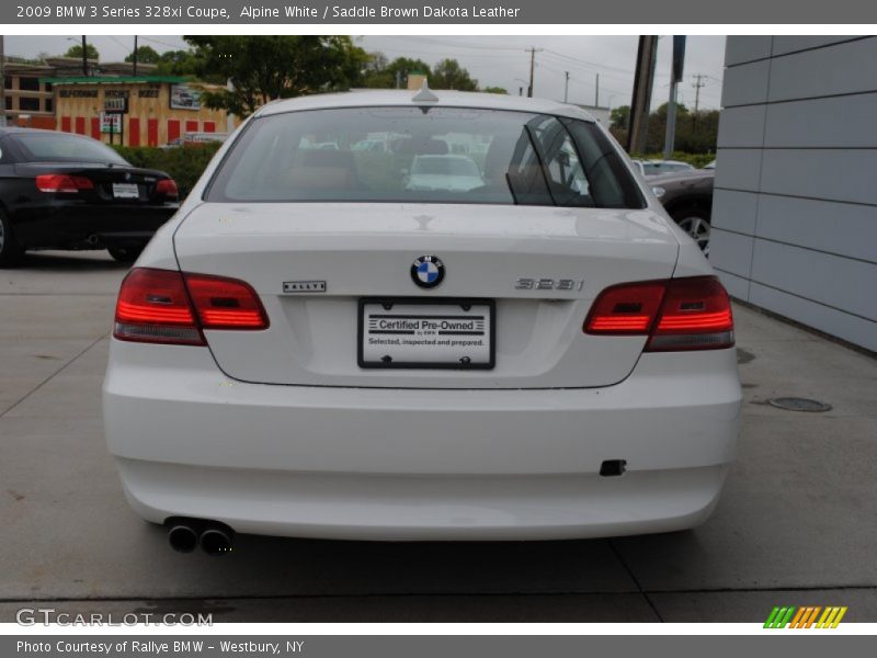 Alpine White / Saddle Brown Dakota Leather 2009 BMW 3 Series 328xi Coupe