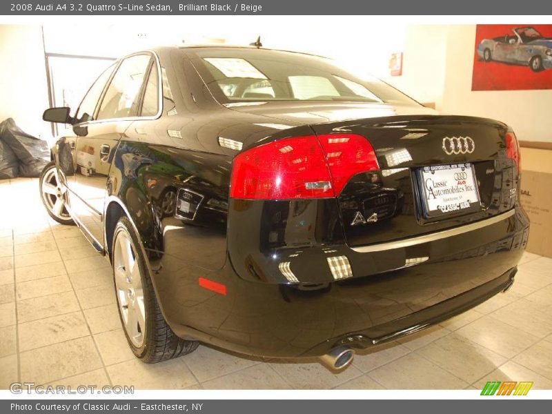 Brilliant Black / Beige 2008 Audi A4 3.2 Quattro S-Line Sedan