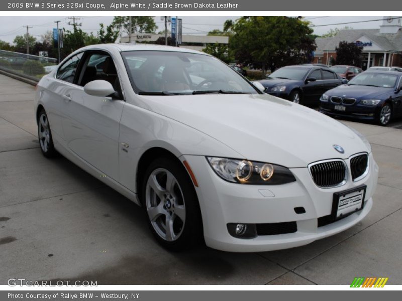 Alpine White / Saddle Brown Dakota Leather 2009 BMW 3 Series 328xi Coupe