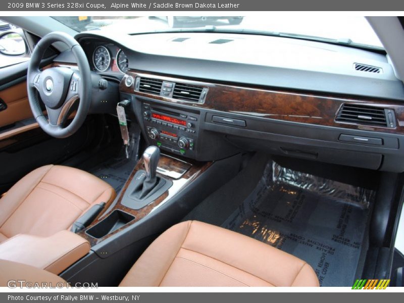 Alpine White / Saddle Brown Dakota Leather 2009 BMW 3 Series 328xi Coupe