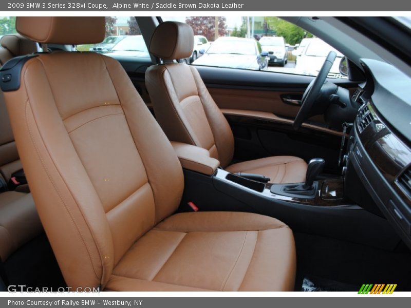 Alpine White / Saddle Brown Dakota Leather 2009 BMW 3 Series 328xi Coupe