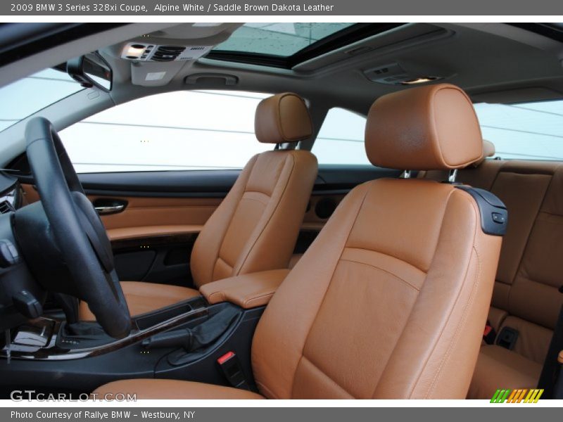 Alpine White / Saddle Brown Dakota Leather 2009 BMW 3 Series 328xi Coupe