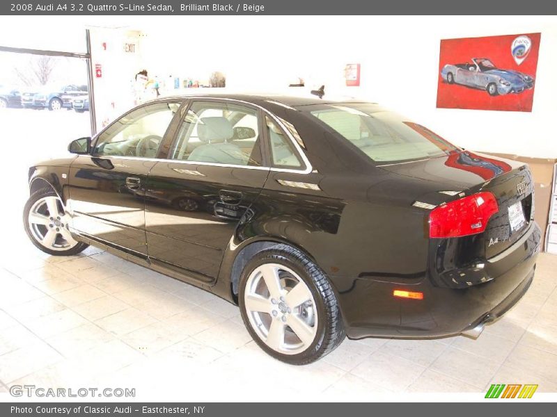 Brilliant Black / Beige 2008 Audi A4 3.2 Quattro S-Line Sedan