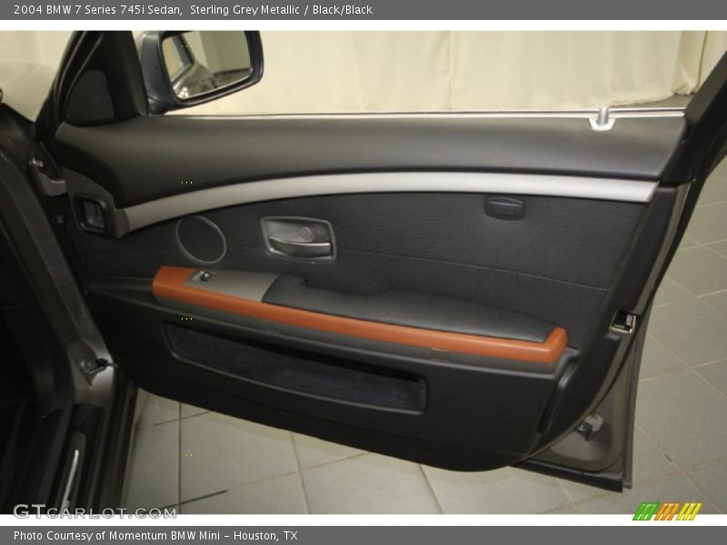 Sterling Grey Metallic / Black/Black 2004 BMW 7 Series 745i Sedan