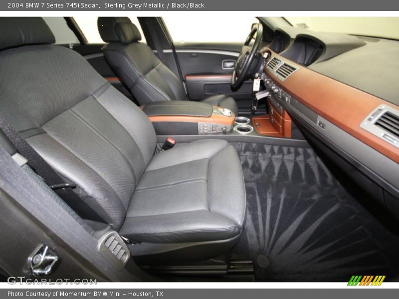 Sterling Grey Metallic / Black/Black 2004 BMW 7 Series 745i Sedan