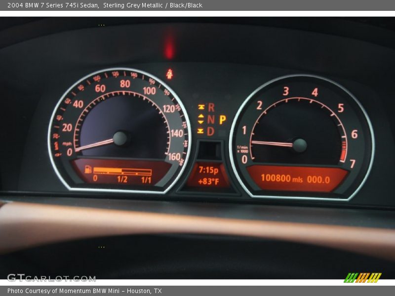 Sterling Grey Metallic / Black/Black 2004 BMW 7 Series 745i Sedan