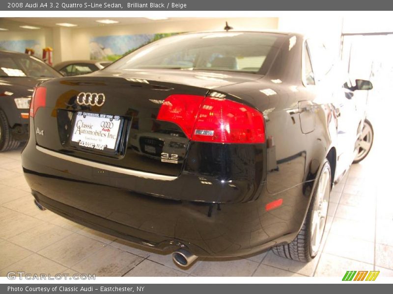 Brilliant Black / Beige 2008 Audi A4 3.2 Quattro S-Line Sedan