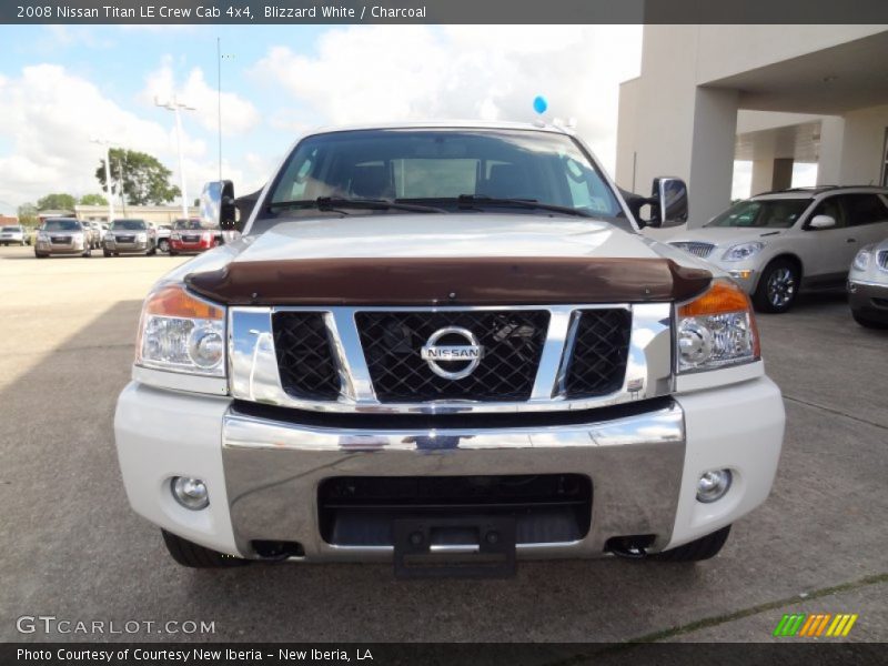 Blizzard White / Charcoal 2008 Nissan Titan LE Crew Cab 4x4