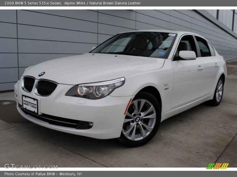Alpine White / Natural Brown Dakota Leather 2009 BMW 5 Series 535xi Sedan