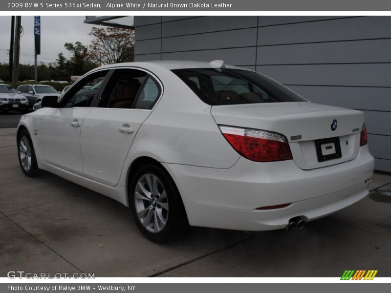 Alpine White / Natural Brown Dakota Leather 2009 BMW 5 Series 535xi Sedan