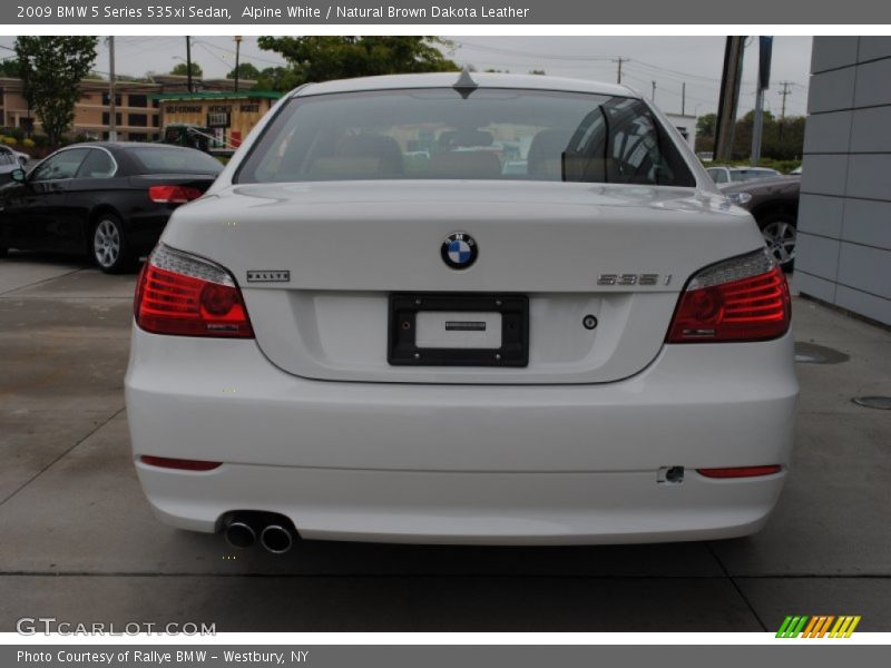 Alpine White / Natural Brown Dakota Leather 2009 BMW 5 Series 535xi Sedan