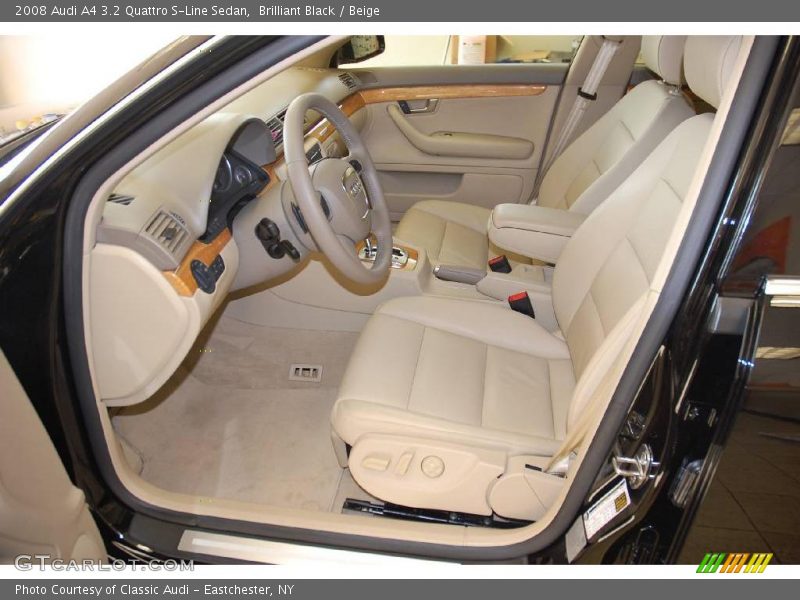 Brilliant Black / Beige 2008 Audi A4 3.2 Quattro S-Line Sedan