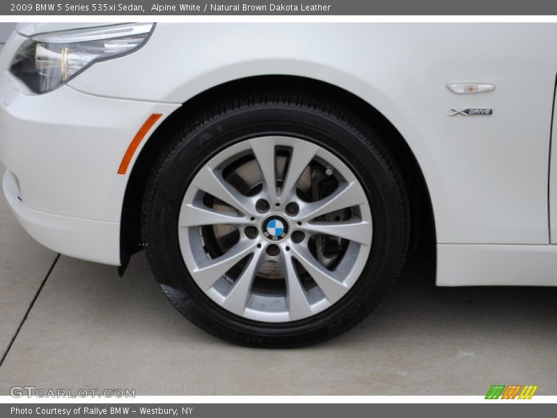 Alpine White / Natural Brown Dakota Leather 2009 BMW 5 Series 535xi Sedan