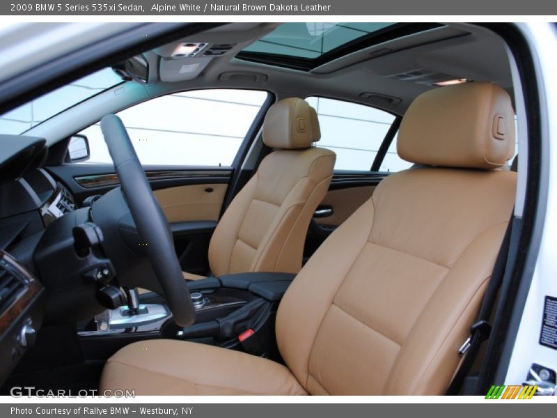 Alpine White / Natural Brown Dakota Leather 2009 BMW 5 Series 535xi Sedan