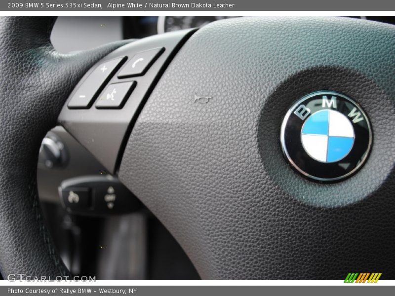Alpine White / Natural Brown Dakota Leather 2009 BMW 5 Series 535xi Sedan