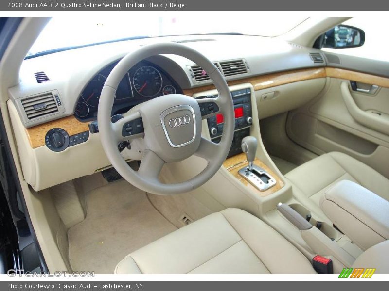Brilliant Black / Beige 2008 Audi A4 3.2 Quattro S-Line Sedan