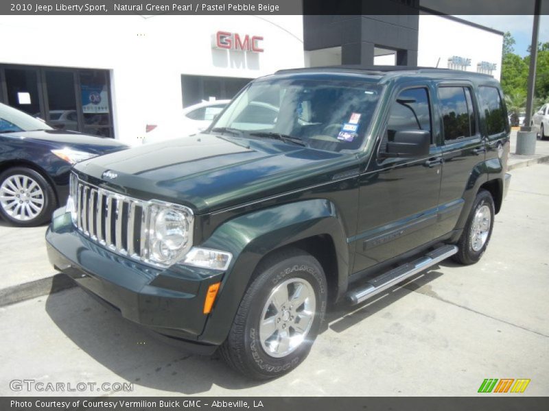Natural Green Pearl / Pastel Pebble Beige 2010 Jeep Liberty Sport