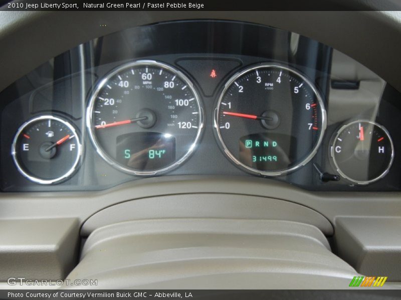 Natural Green Pearl / Pastel Pebble Beige 2010 Jeep Liberty Sport