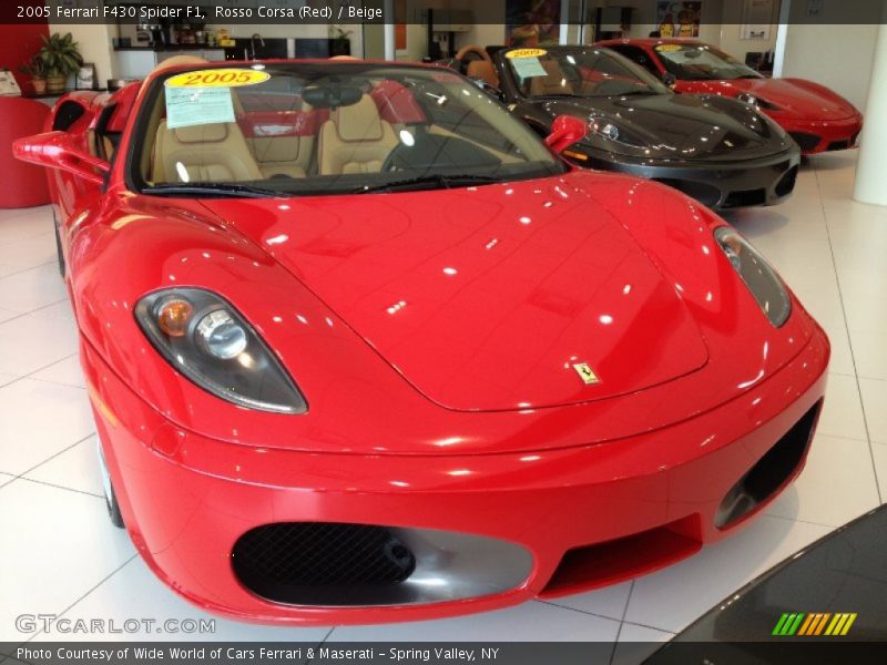 Rosso Corsa (Red) / Beige 2005 Ferrari F430 Spider F1