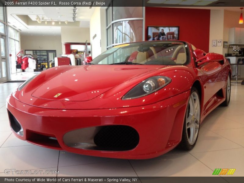 Rosso Corsa (Red) / Beige 2005 Ferrari F430 Spider F1