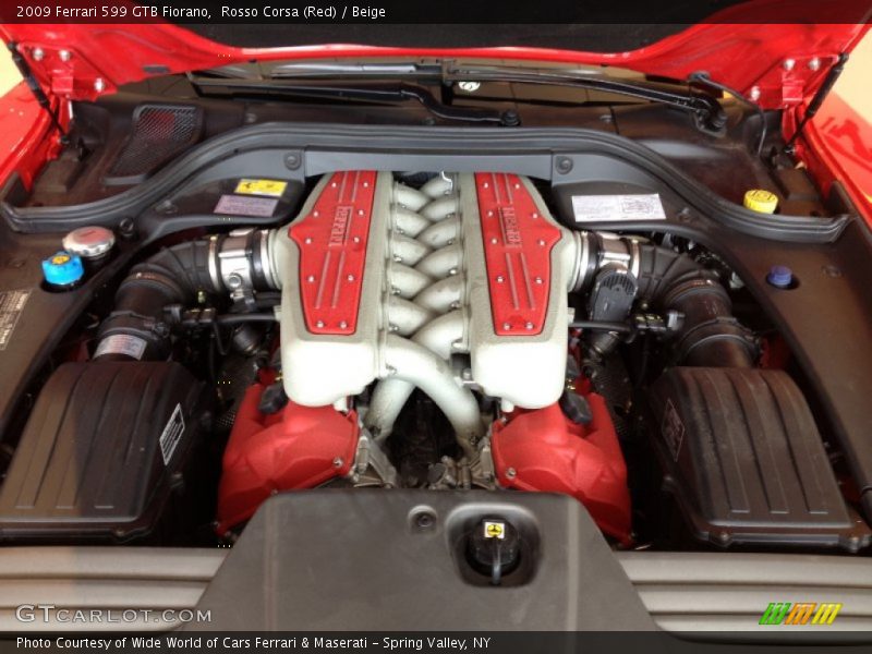  2009 599 GTB Fiorano  Engine - 6.0 Liter DOHC 48-Valve VVT V12