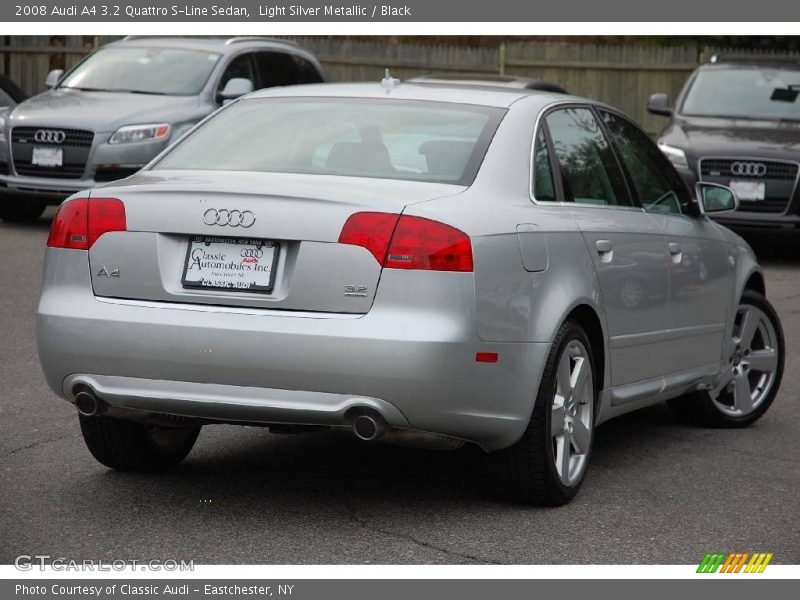 Light Silver Metallic / Black 2008 Audi A4 3.2 Quattro S-Line Sedan