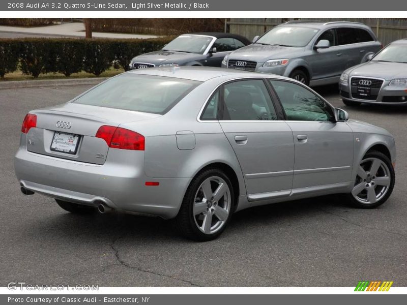 Light Silver Metallic / Black 2008 Audi A4 3.2 Quattro S-Line Sedan