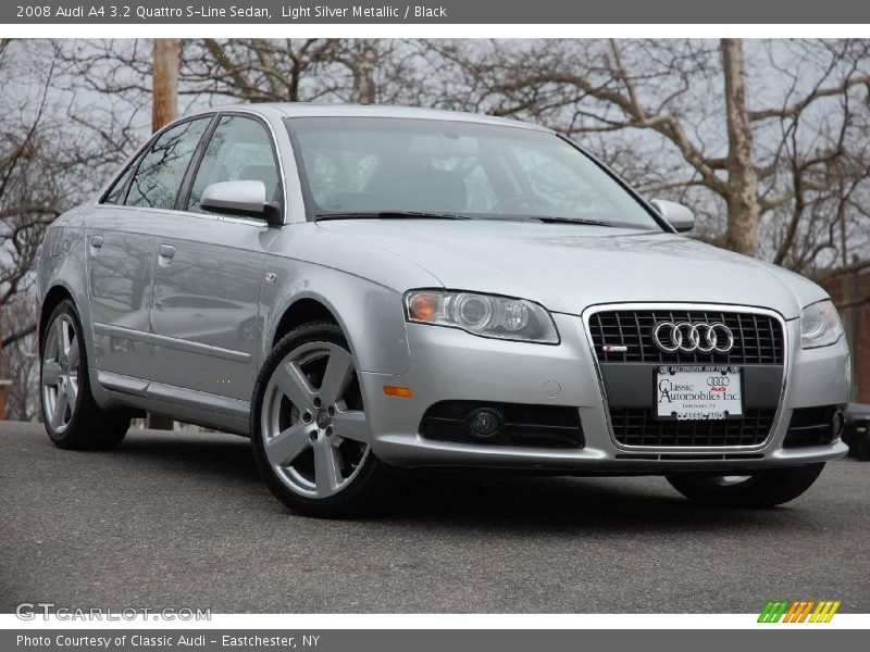 Light Silver Metallic / Black 2008 Audi A4 3.2 Quattro S-Line Sedan