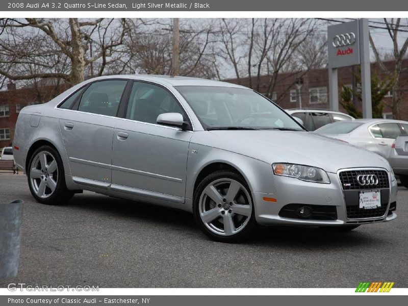 Light Silver Metallic / Black 2008 Audi A4 3.2 Quattro S-Line Sedan