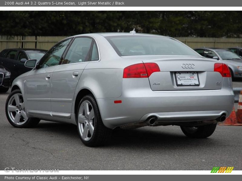 Light Silver Metallic / Black 2008 Audi A4 3.2 Quattro S-Line Sedan