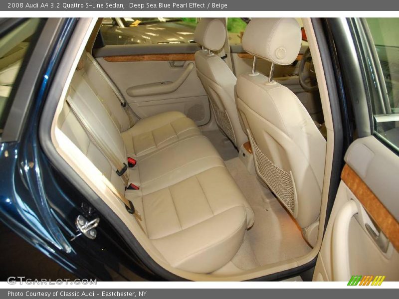 Deep Sea Blue Pearl Effect / Beige 2008 Audi A4 3.2 Quattro S-Line Sedan